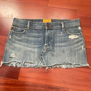 Hollister pocket Denim Jean Distressed Mini Skirt